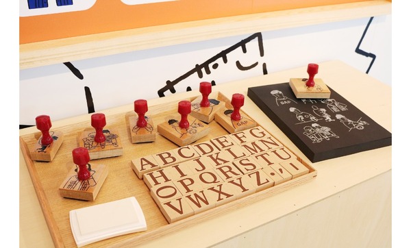 Gapフラッグシップ原宿内、ホワイトスペース内には家族で楽しめるスタンプワークショップも併設されている。