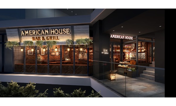 こだわりのハンバーガーやBBQ、ステーキなどの肉食系料理が楽しめるアメリカンダイナー「American House Bar&Grill（アメリカンハウスバーアンドグリル）」。