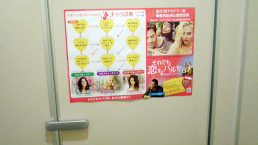 劇場のトイレに貼られた恋愛チャート