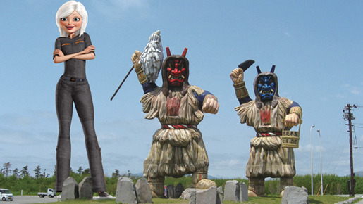 秋田のなまはげ像　写真提供:秋田放送