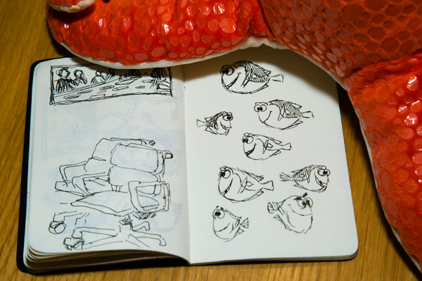 ジェイソン・ディーマーのスケッチ／撮影：Kaori Suzuki