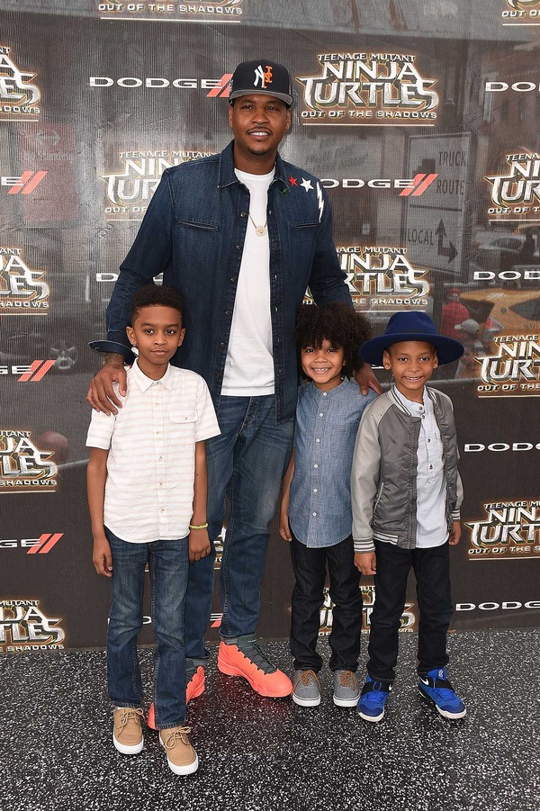カーメロ・アンソニー／『ミュータント・ニンジャ・タートルズ：影＜シャドウズ＞』NYプレミア　(C)2015 PARAMOUNT PICTURES. ALL RIGHTS RESERVED.