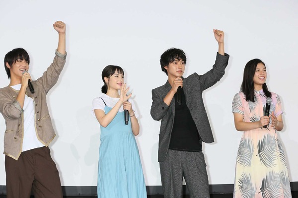 中川大志＆広瀬すず＆山崎賢人＆石井杏奈／『四月は君の嘘』凱旋サプライズ訪問