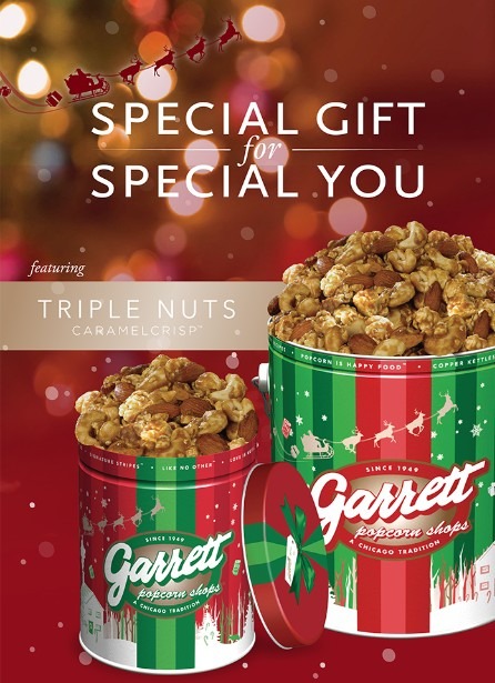 ギャレット ポップコーン ショップスギャレット ポップコーン ショップス（R） 「2016 Holiday缶」＆「トリプルナッツ キャラメルクリスプ（TM）」が期間・数量限定発売