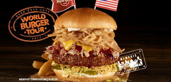 ハードロックカフェ「テネシーバーベキューバーガー（アメリカメンフィス）」