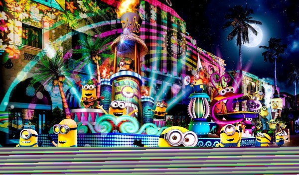 「ユニバーサル・スペクタクル・ナイトパレード ～ベスト・オブ・ハリウッド～」ミニオンズのフロート・イメージ図