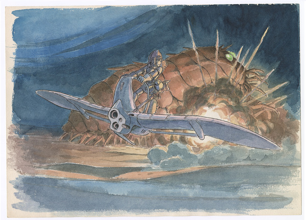 『宮崎駿展』イメージ画『風の谷のナウシカ』(1984)イメージボード 宮崎駿（C） 1984 Studio Ghibli・H