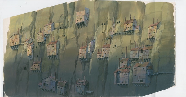 『宮崎駿展』イメージ画『天空の城ラピュタ』(1986)背景画（C） 1986 Studio Ghibli