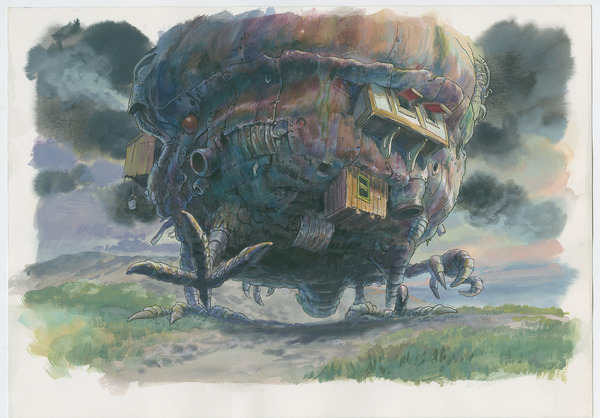 『宮崎駿展』イメージ画『ハウルの動く城』(2004)美術ボード（C）2004 Studio Ghibli・NDDMT