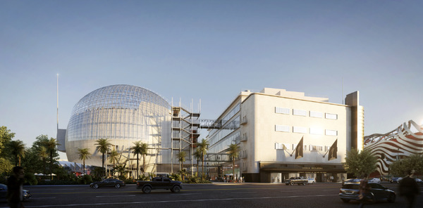 Academy Museum of Motion Pictures,Exterior Rendering （C）Renzo Piano BuildingWorkshop/（C）Academy Museum Foundation/Image from L’Autre Image