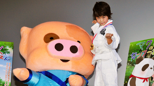 『マクダルのカンフーようちえん』初日舞台挨拶（鈴木福）