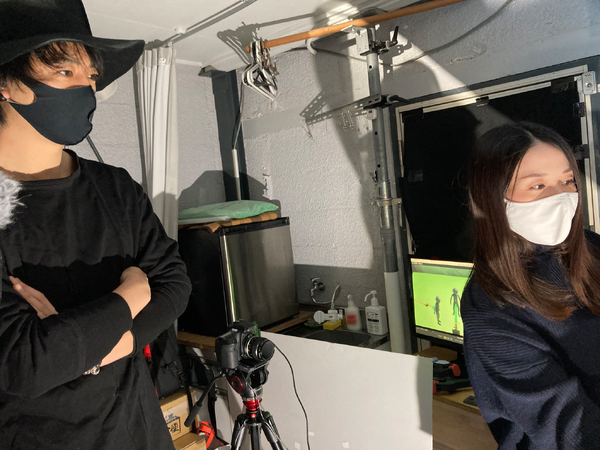 撮影風景「オイラはビル群」