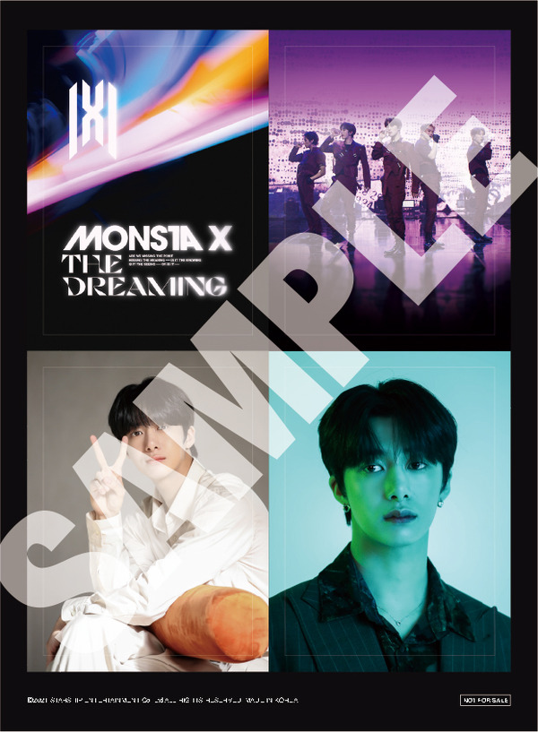 『MONSTA X：THE DREAMING』オリジナルステッカー（C）2021 STARSHIP ENTERTAINMENT Co. Ltd ALL RIGHTS RESERVED. MADE IN KOREA