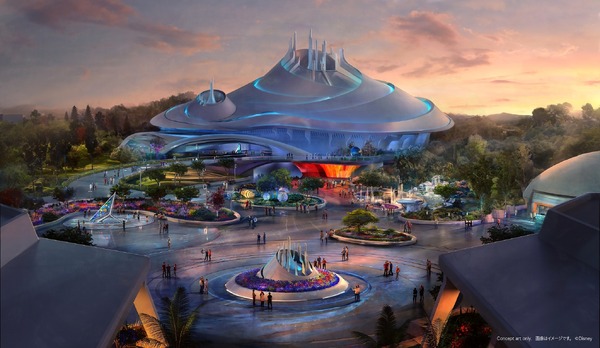 2027年にオープンするスペース・マウンテンとその周辺エリアのイメージAs to Disney artwork, logos and properties： (C) Disney