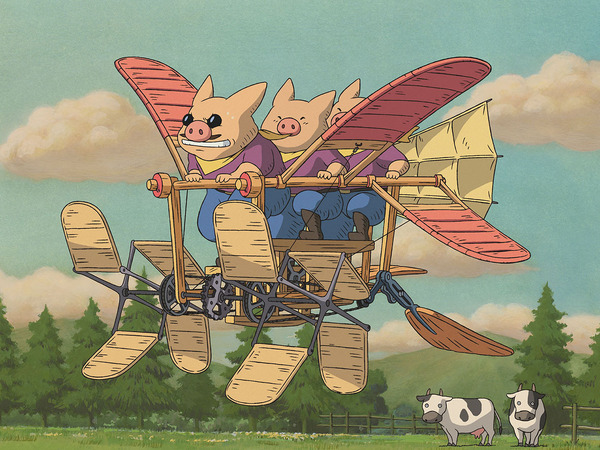 短編『空想の空とぶ機械達』(C) 2002 Hayao Miyazaki/Studio Ghibli