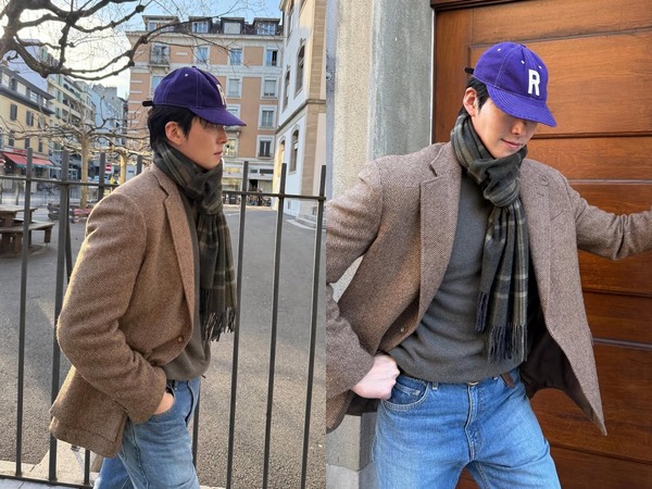 “身長188センチの威厳”…俳優キム・ウビン、スイスで撮られた圧倒的なフィジカル【PHOTO】