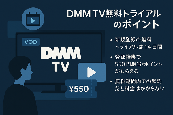 DMMTVの無料トライアルは14日間！登録・解約方法も解説！