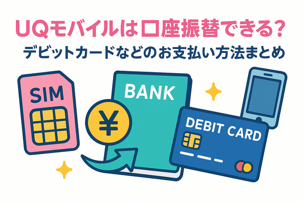 UQモバイルは口座振替できる？デビットカードなどのお支払い方法まとめ