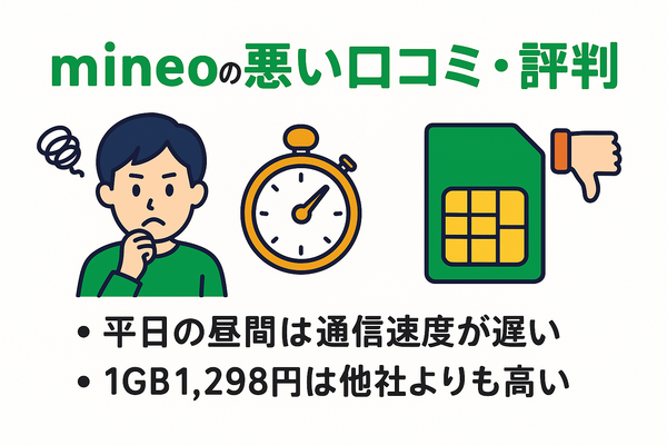 mineo(マイネオ)の評判は悪い？パケット放題Plusの口コミは？