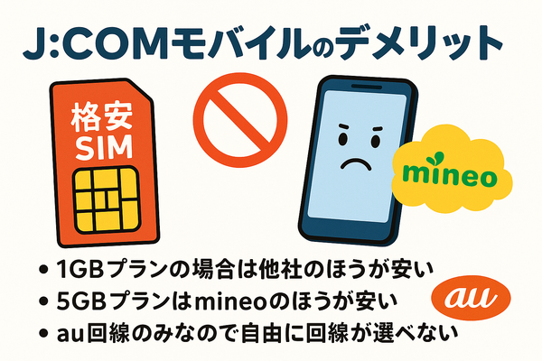 J:COMモバイルの口コミ・評判は悪い？メリット・デメリットはある？