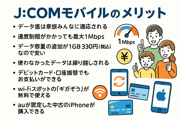 J:COMモバイルの口コミ・評判は悪い？メリット・デメリットはある？