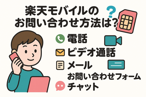 楽天モバイルのお問い合わせ電話番号は？オペレーターと直接話せる？