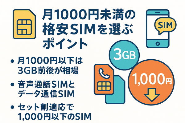 月1000円以下でおすすめの格安SIM16選を比較！