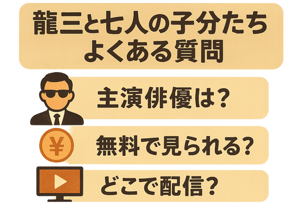 龍三と七人の子分たちの動画配信サービスをご紹介！無料視聴する方法と口コミを徹底解説