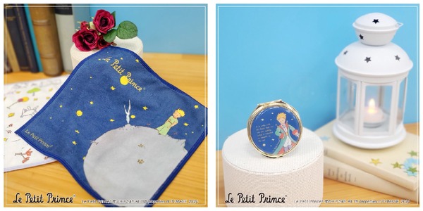 ［左］ミニタオル（アイコン/メインアート）　各880円（税込）［右］コンパクトミラー　1,650円（税込）