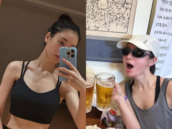 『恋人』女優アン・ウンジンの健康すぎる近況！ランニング後の一杯に“ほっこり”【PHOTO】