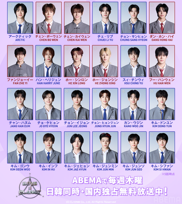 「BOYS II PLANET」残留練習生　(C) CJ ENM. All Rights Reserved.