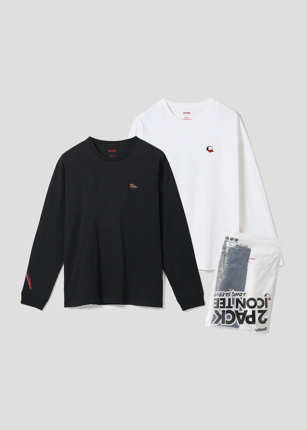 2パックアイコン長袖Tシャツ ¥7,900