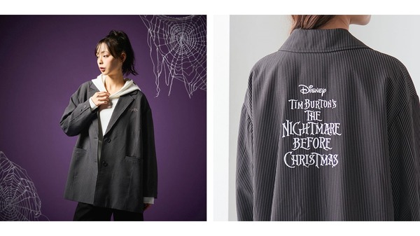 ストライプテーラードジャケット「ナイトメアー・ビフォア・クリスマス／ジャック」12,900円（税込）