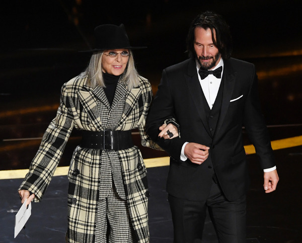 ダイアン・キートンとキアヌ・リーヴス Photo by Kevin Winter/Getty Images