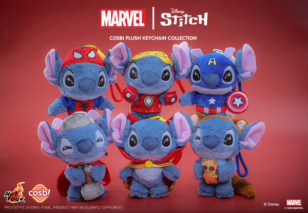【ホットトイズ・ZAKKA】コスビ・ぬいぐるみキーチェーン「マーベル｜スティッチ」