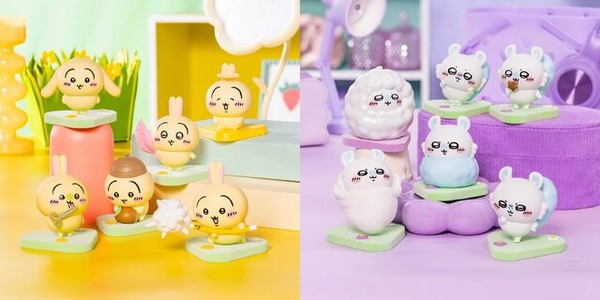 ちいかわより「うさぎだらけ」と「モモンガだらけ」のフィギュア登場！「垂れ耳」「ぶりっこ」など各6種の印象的なシーンを再現