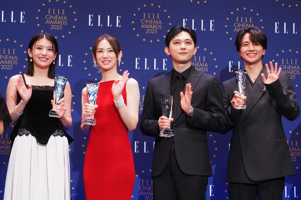出口夏希、北川景子、吉沢亮、木戸大聖／「ELLE CINEMA AWARDS 2025」