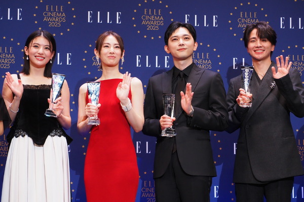出口夏希、北川景子、吉沢亮、木戸大聖／「ELLE CINEMA AWARDS 2025」