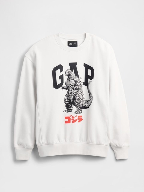 ゴジラ ヴィンテージソフト グラフィック GAPロゴ スウェットシャツ　6,990円 (税込み)