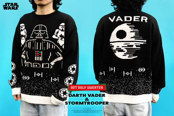 【ホットトイズ・アパレル】ノット・アグリー・セーター／ダース・ベイダー＆ストームトルーパー　© & TM Lucasfilm Ltd.／© MARVEL