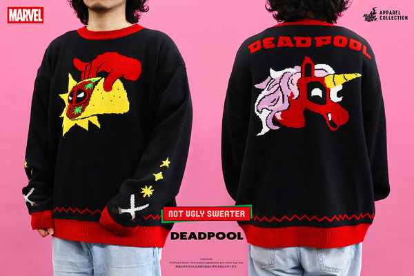 【ホットトイズ・アパレル】ノット・アグリー・セーター／デッドプール　© & TM Lucasfilm Ltd.／© MARVEL
