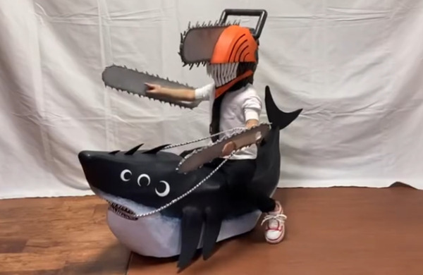 アンパンマンカーを土台として作ったサメの魔人・ビーム／投稿主さん提供