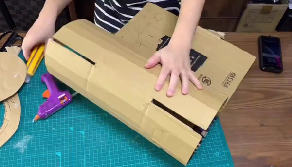 当初はダンボールで制作していたそう／投稿主さん提供