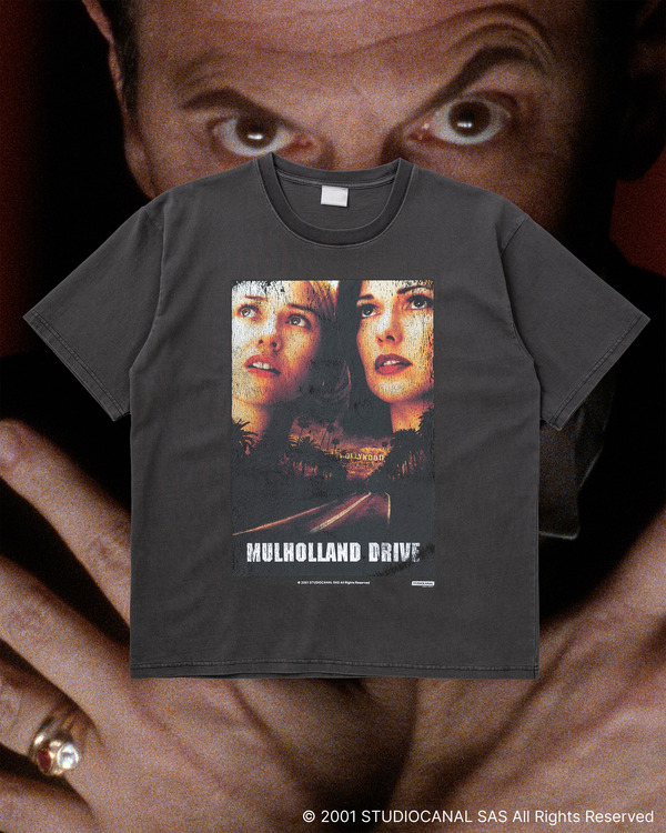 『マルホランド・ドライブ』限定Tシャツ／半袖Tシャツ　ヴィンテージブラック© 2001 STUDIOCANAL SAS All Rights Reserved