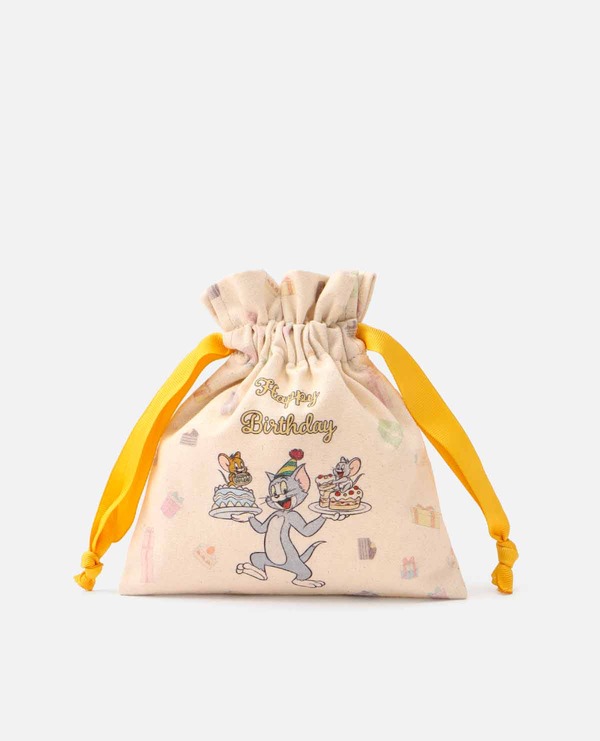 TOM and JERRY × Flapper描き下ろしイラスト 巾着各¥2,750（税込）