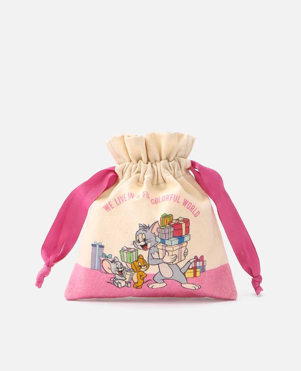 TOM and JERRY × Flapper描き下ろしイラスト 巾着各¥2,750（税込）