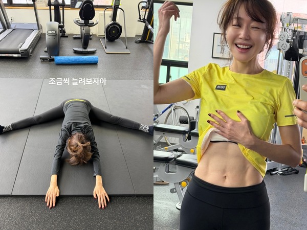 女優オム・ジウォン、48歳とは思えないバキバキの腹筋を公開！顔とのギャップに“びっくり”【写真】