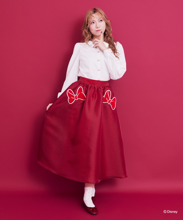 ミニー／リボンギャザースカート（Red）￥13,500