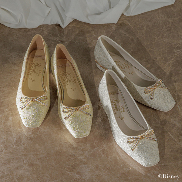 『美女と野獣』コレクション ドレスアップフラットパンプス