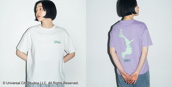 THREE FIFTY STANDARD　【WICKED】パーフェクトデュエットプリントTシャツ〈ホワイト・ラベンダー〉